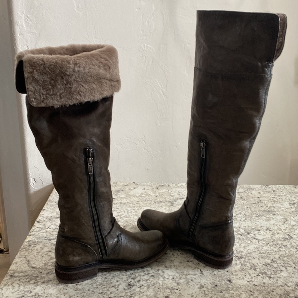 Frye shearling completely lined boots Valerie OTK